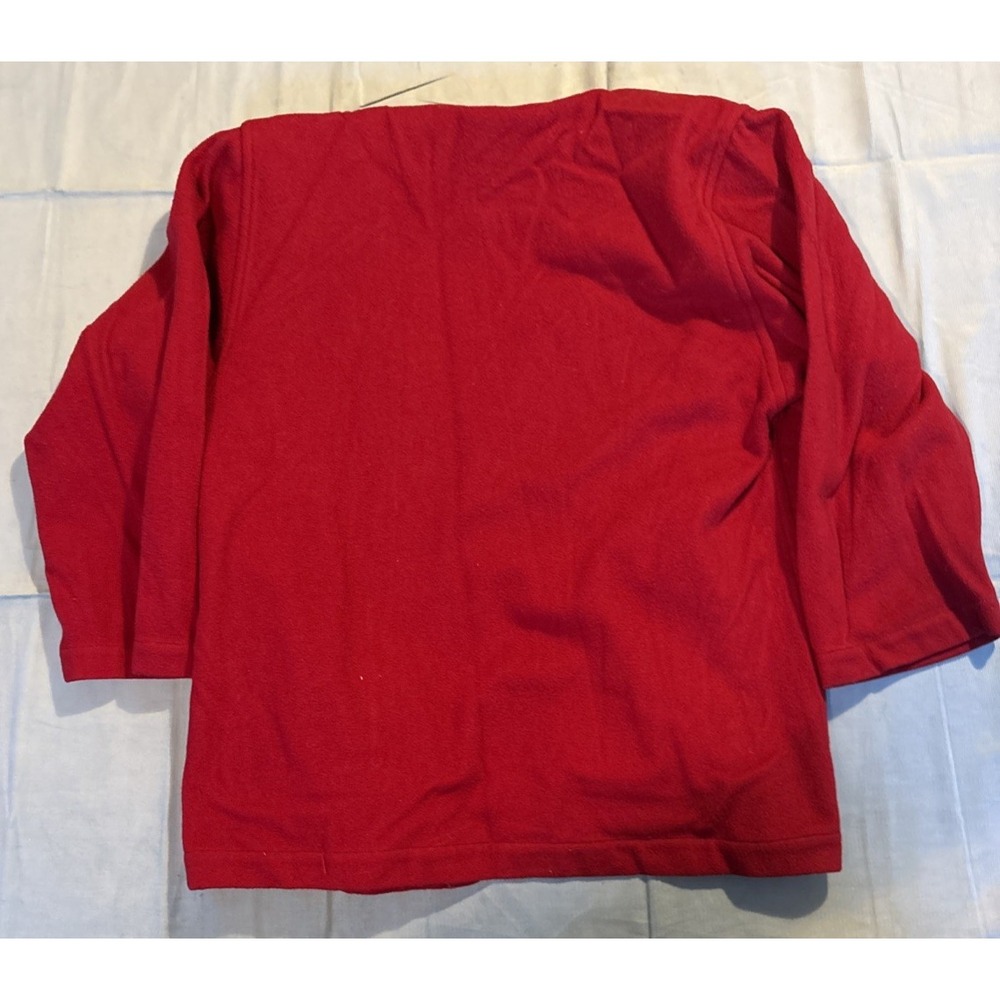 Linda Allard for Ellen Tracy Red 100% Wool Open Front Cardigan Jacket Womens 8 - Picture 8 of 12